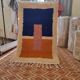 Handmade pure wool rug with colourful patterns 1.5/3.5 m