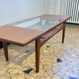 Coffee table Gplan teak & glass
