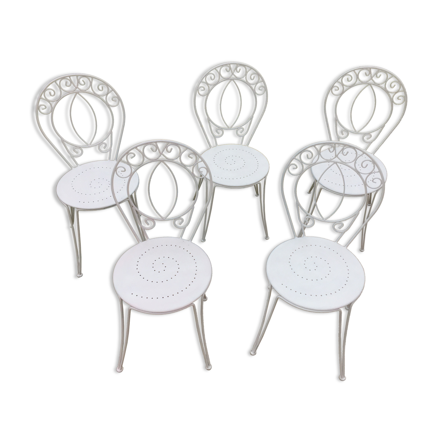 Five garden chairs 70s