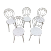 Five garden chairs 70s