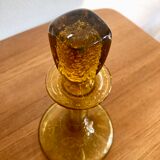 Yellow blown glass decanter