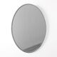 Art Deco Oval Nickel‑Plated Metal Mirror, Belgium, ca. 1925