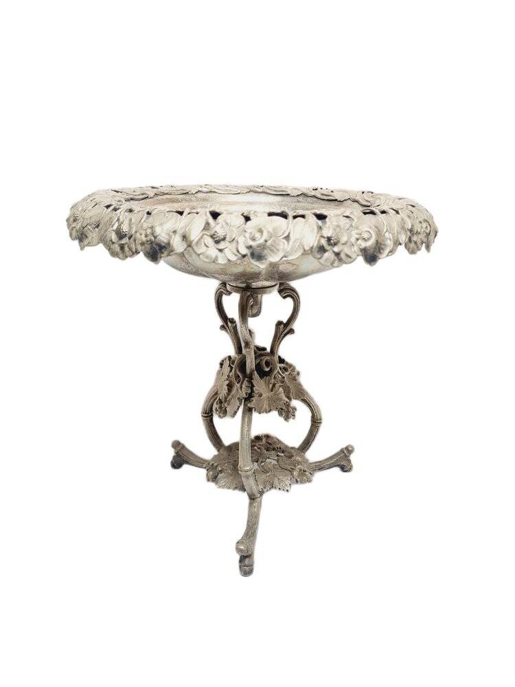 Coupe sur pied Biedermeier de Fraget, années 1890