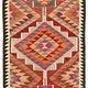 Turkish Handwoven Vintage Herki Kilim 90 cm x 322 cm