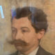 Portrait of a man with a moustache – Original 19th-century pastel – Stucco frame