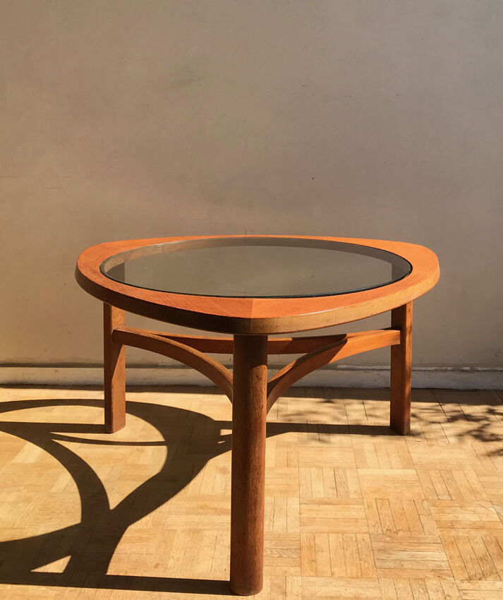 Table basse tripode en teck Nathan - 1960