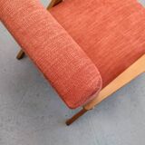 Mid Century Easy Chair Model B - 310 Var in Rusty Orange