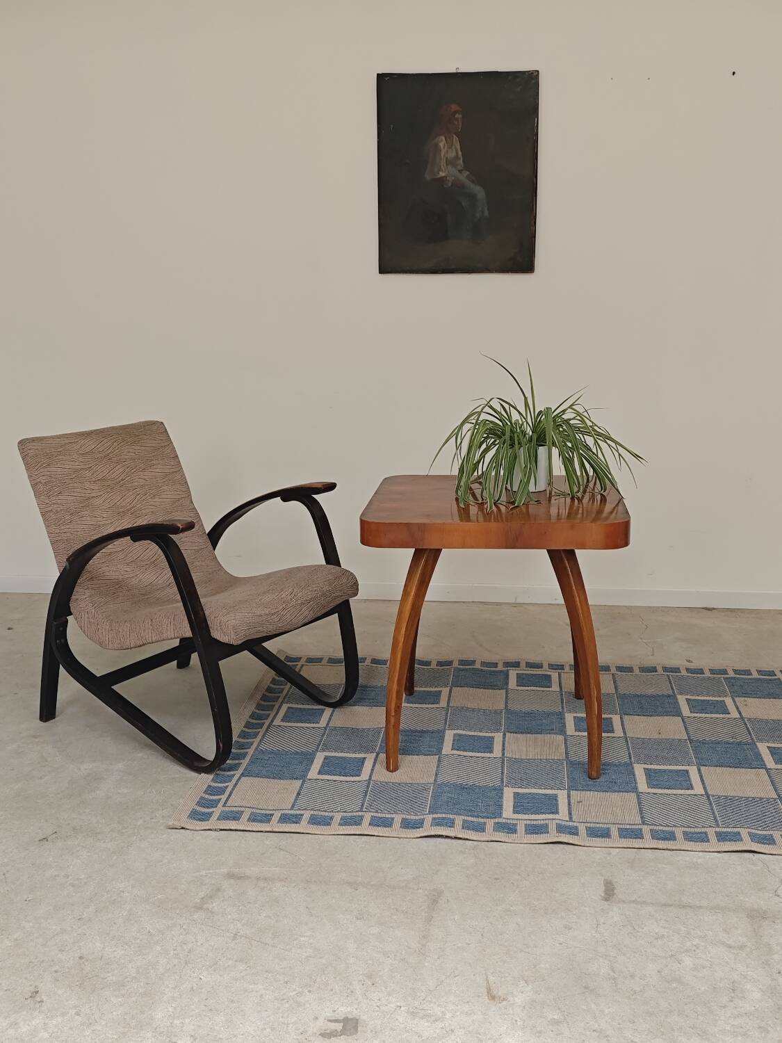 Living room table H259 spider by Jindrich Halabala 1950