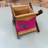 Vide poche coton et bois