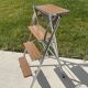 Chrome and formica stepladder chair from the 60s/70s