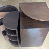 Art Deco rounded cabinet with 3 drawers, 1930s
