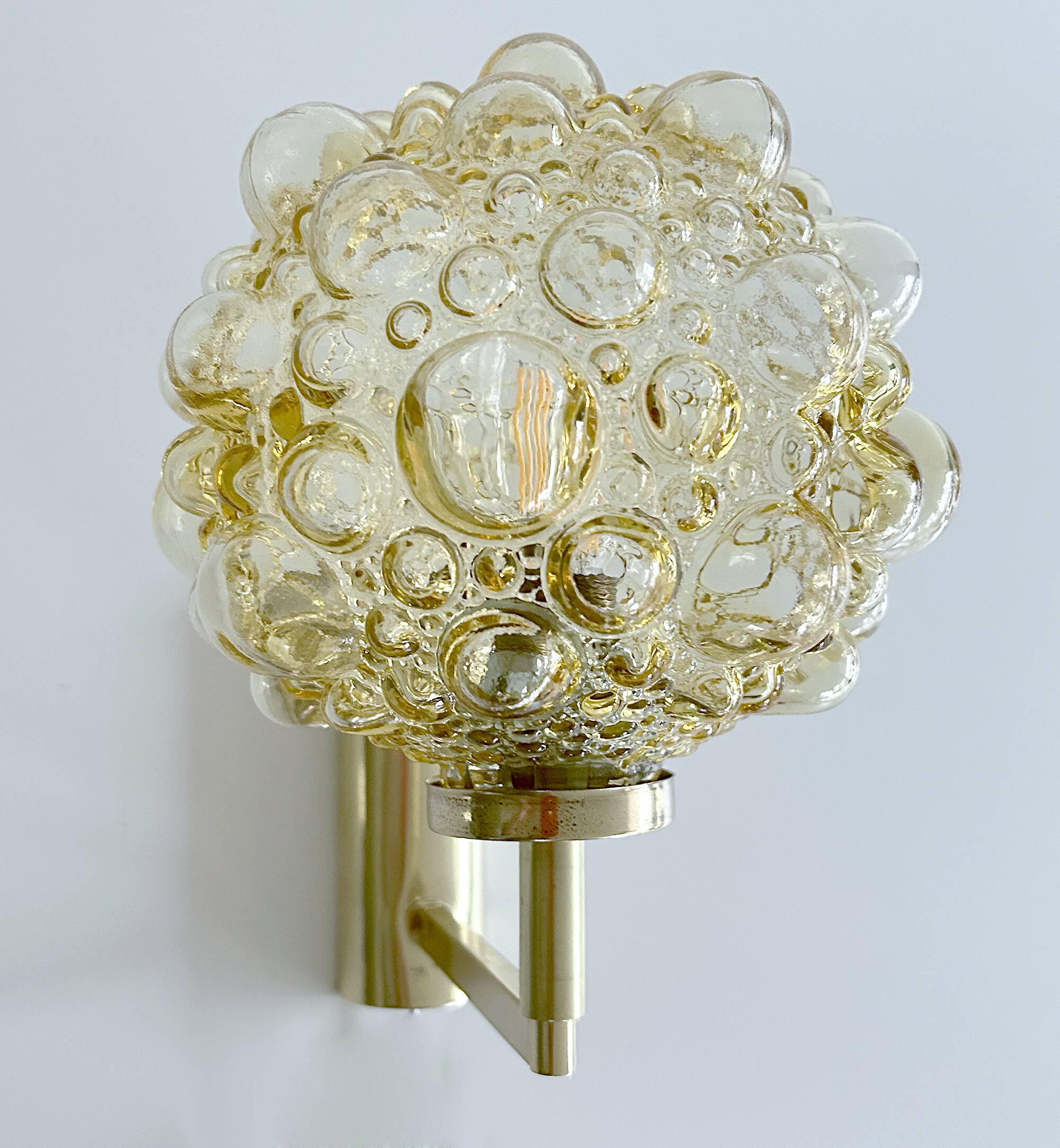 Vintage Limburg Glass Bubble Wall Lamp