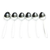 Georg jensen - modèle cypress - série de 6 cuillères de table en argent