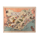 Vintage poster illustrated map of Provence - JP Pinchon