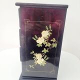 Lacquered jewelry box in chest shape with 4 drawers made in Shanghai
