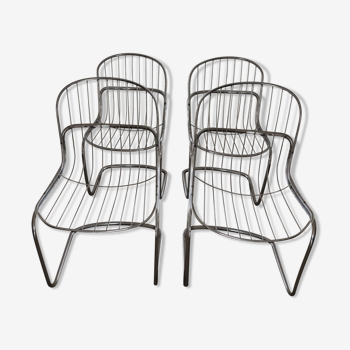 Lot de 4 chaises de Gastone Rinaldi