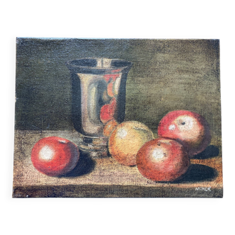 Old painting - Apples - Still life