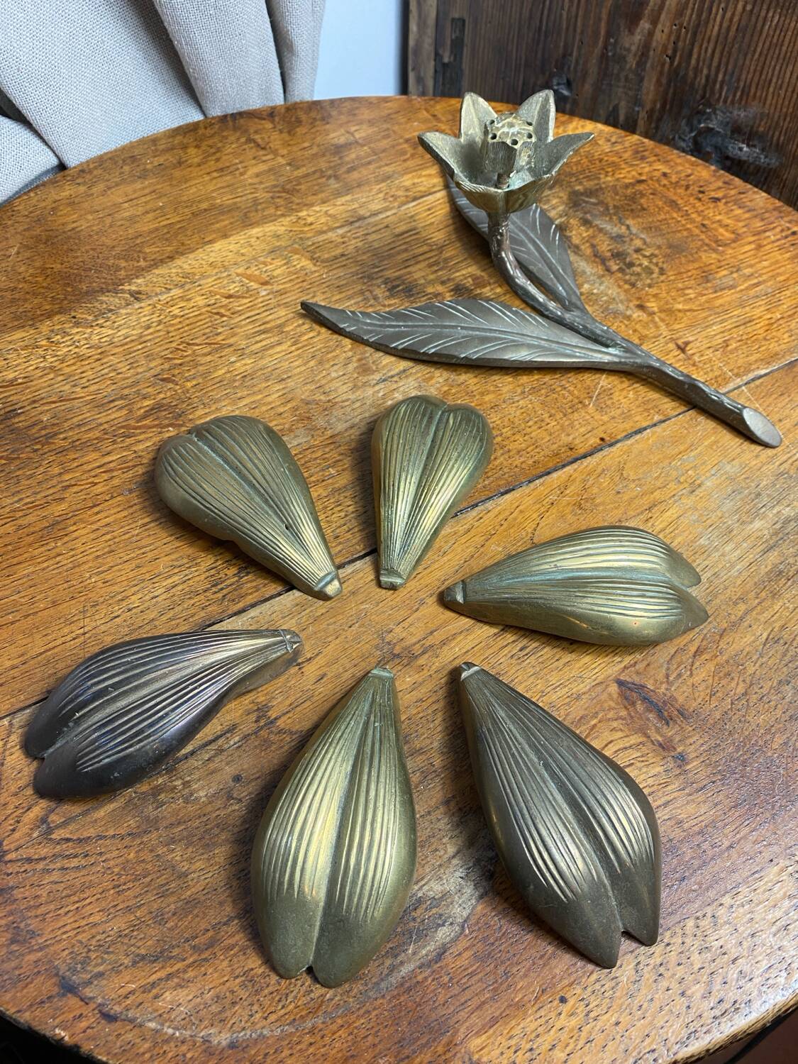 Cendrier fleur en bronze 