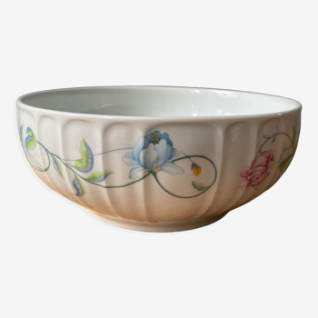 Vintage fine porcelain salad bowl, "Laurent creation"