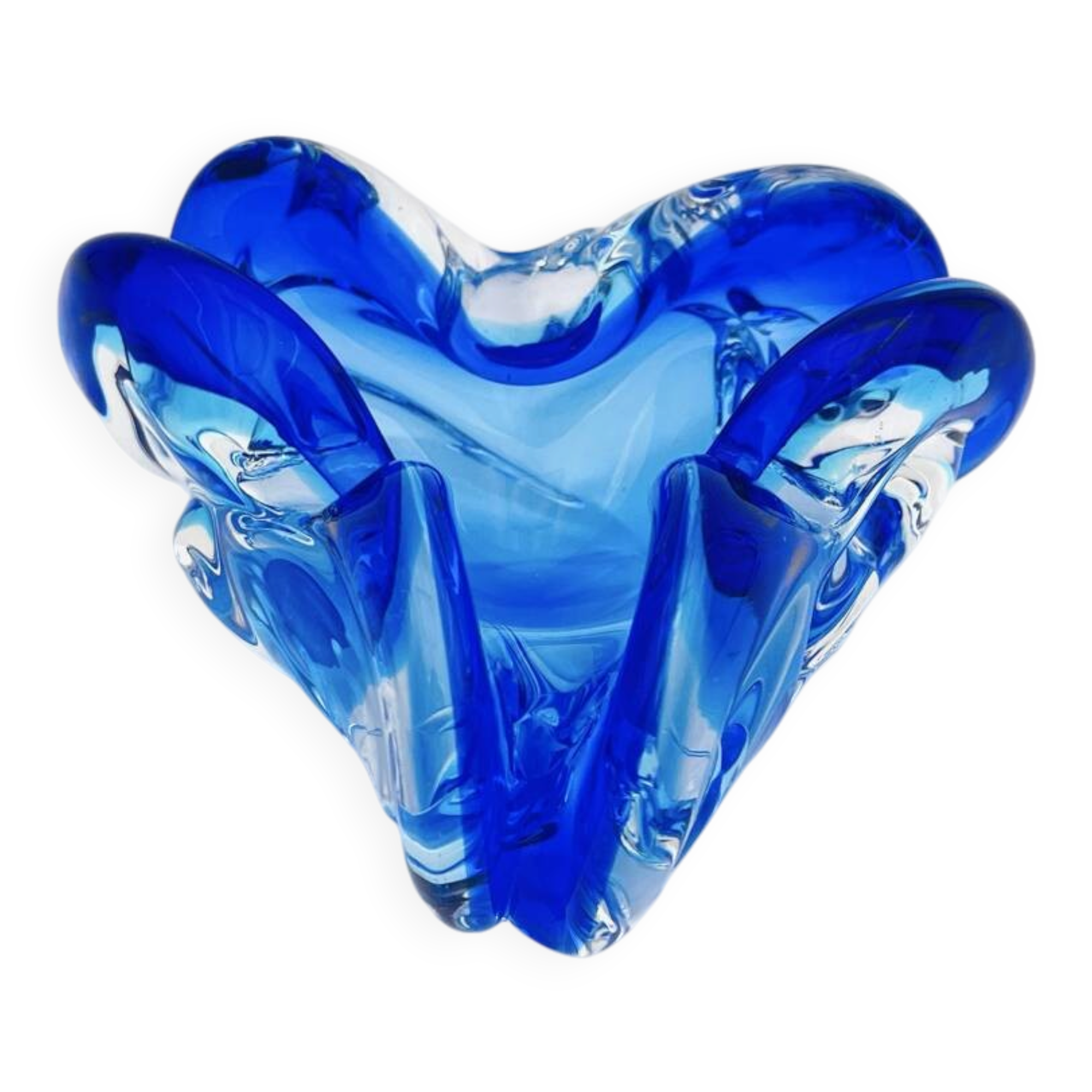 Pocket Bowl Josef Hospodka Sommerso Blue Cobalt Lagoon Vintage 60s 70s A