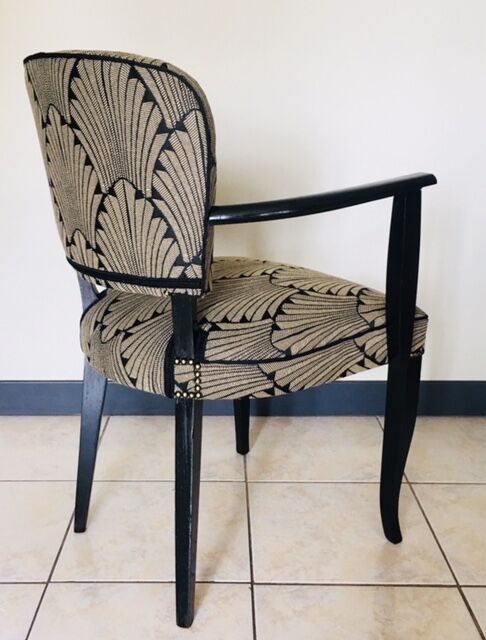 Chair bridge 50s art deco fabric