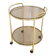 Vintage Smoked Glass Serving Trolley: 1970s Mid-Century Modern Bar Cart