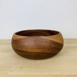 Scandinavian teak cup empty pocket 60s