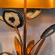Lampe de table en agate vintage en laiton, années 1970