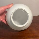 Opaline and black metal table lamp, 1980s