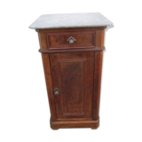 Old bedside table, marble top