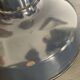 Vintage 1940s marine enamelled bowl pendant lamp - 47 x 40 cm