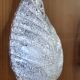 Murano, leaf sconces in worked transparent glass, 1940s