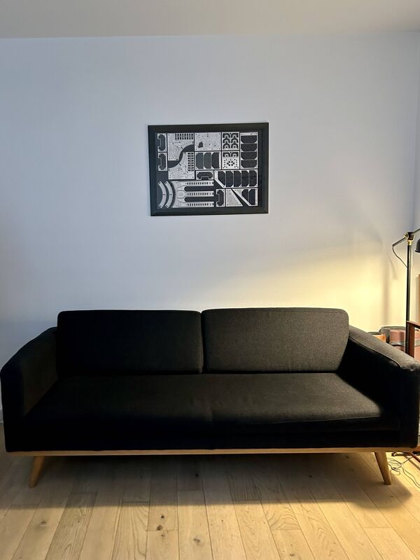 Canapé 3 places gris foncé de style scandinave par Habitat