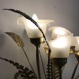 Brass flower lamp
