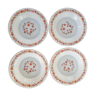 Set of 4 hollow plates arcopal Scania flowers 70s vintage