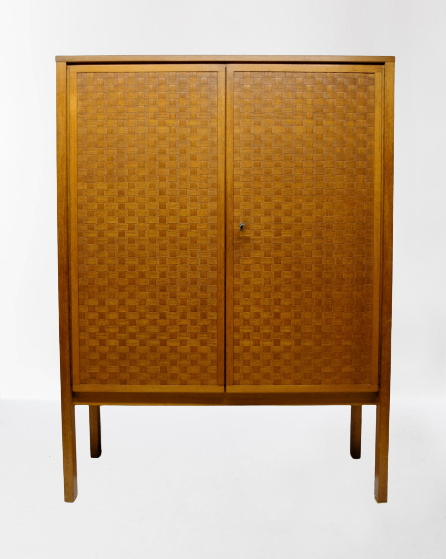 Silversmith in two-door teak 1960, léo bub