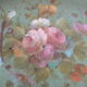Tray with a plate gallery painted floral decoration