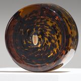 Cendrier en verre de Murano ambré, 1960