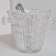 Crystal ice bucket and stainless steel tongs