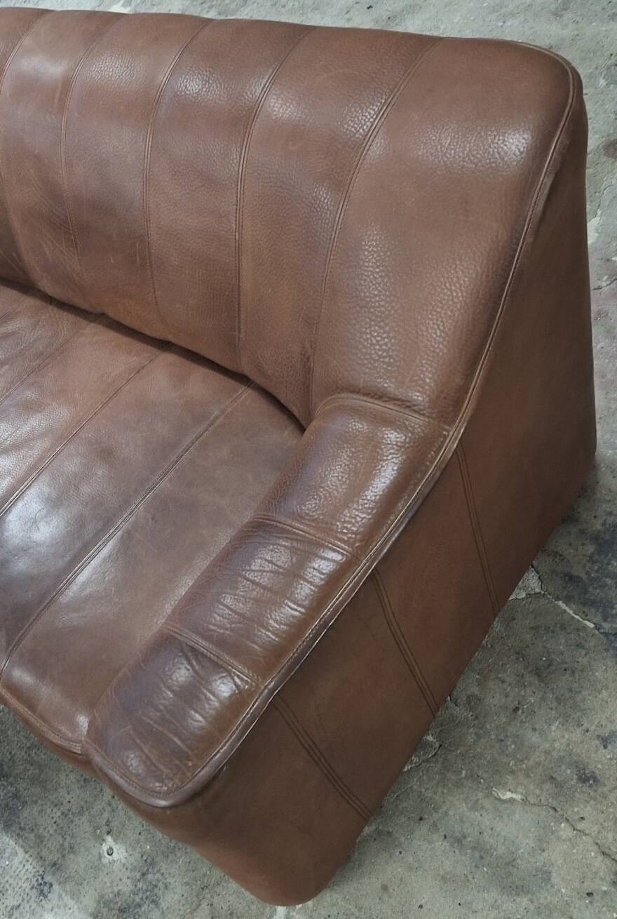 De Sede DS44 3-Seater Buffalo Leather Sofa, Switzerland 1970s