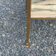 Pair of neoclassical side tables in bronze, brass, marble, and o.