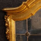 Miroir italien doré en bois et plâtre 119x117cm