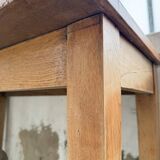 Oak and pine farmhouse console table