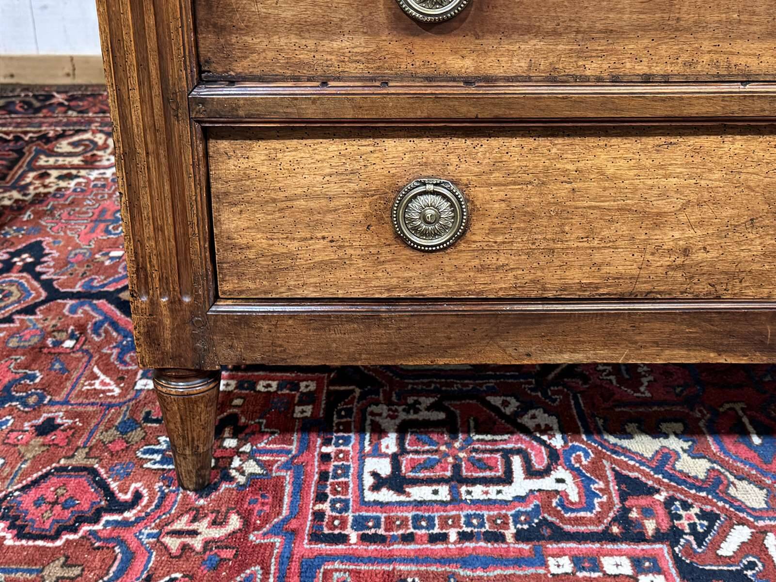 Louis XVI commode from the 18th century in walnut.