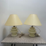 Pastel yellow opaline lamp