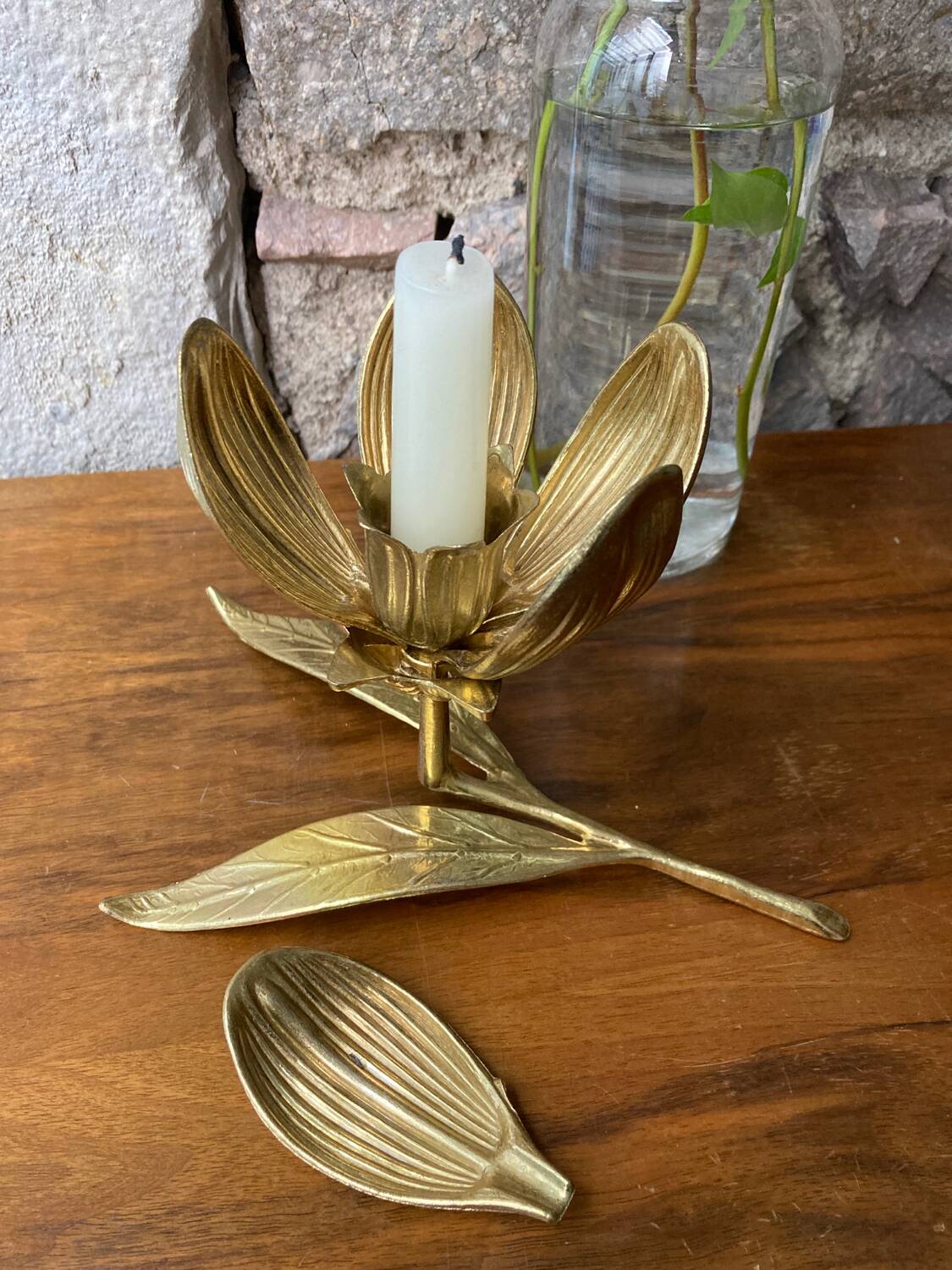 Vintage flower ashtray candle holder