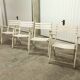 Garden furniture table and 4 armchairs 60's in its juice