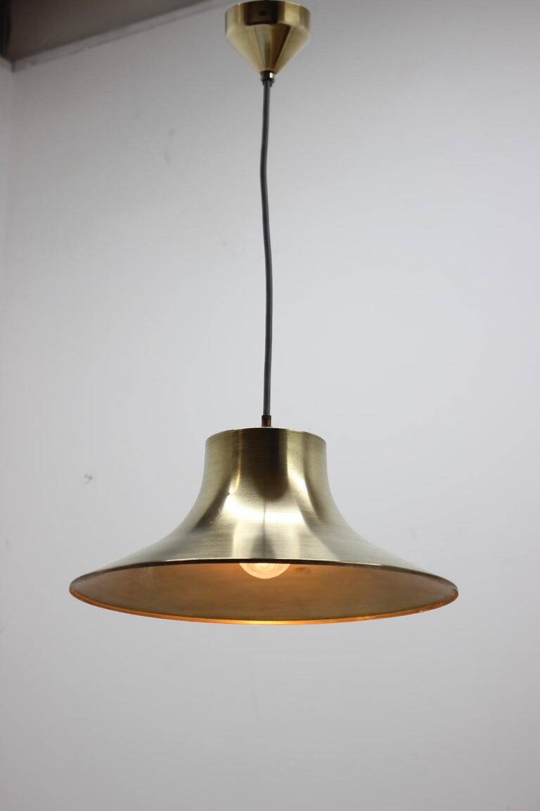 Mid-century design brass pendant by Napako, 1970s
