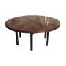 huge round mahogany reunion table 1960