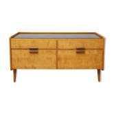 Dresser in maple and glass 1950
